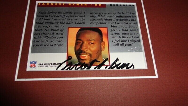 Earnest Byner Signed Framed 11x17 Photo Display Pro Line Browns w/ Kevin Mack