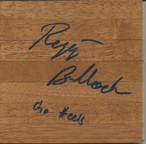 Reggie Bullock Signed 6x6 Floorboard North Carolina UNC Go Heels Inscription