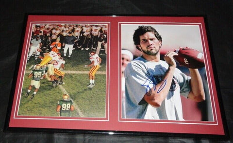 Matt Leinart USC Signed Framed 12x18 Photo Set PA 