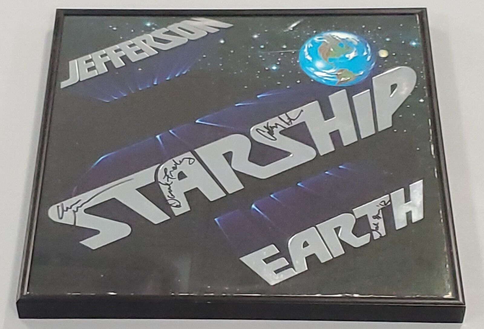 Jefferson Starship Signed Framed Earth Record Album In Person Palace Theater