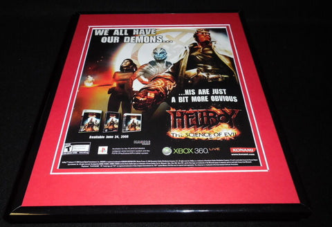 Hellboy Science of Evil 2008 XBox Framed 11x14 ORIGINAL Vintage Advertisement 