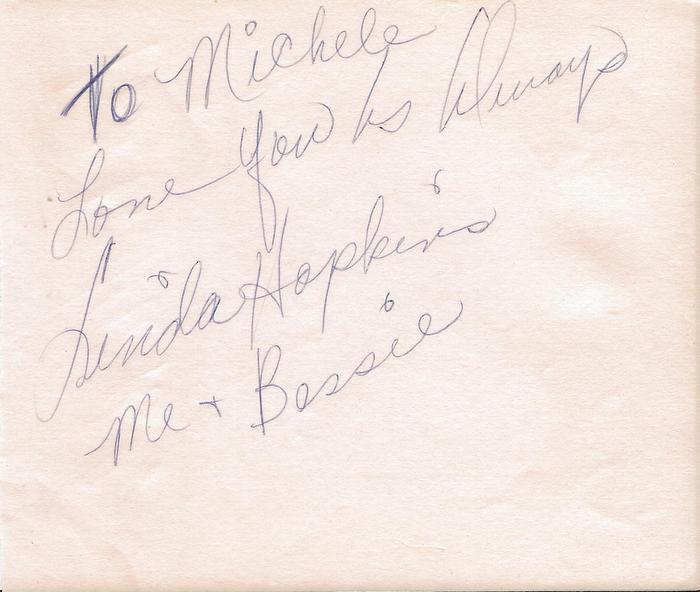 Linda Hopkins Signed Vintage Album Page 