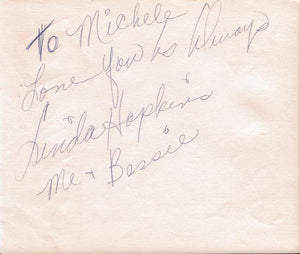 Linda Hopkins Signed Vintage Album Page 