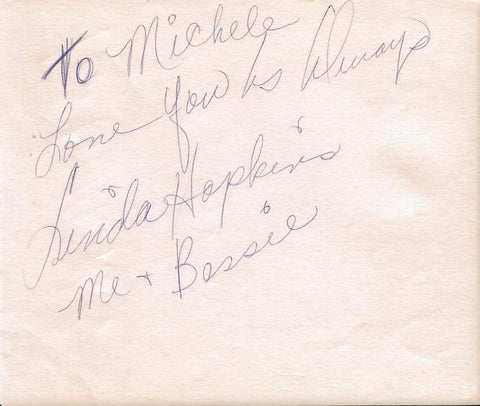 Linda Hopkins Signed Vintage Album Page 