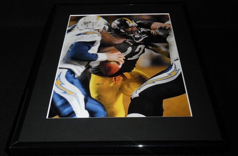 James Harrison vs Philip Rivers Framed 11x14 Photo Display Steelers Chargers