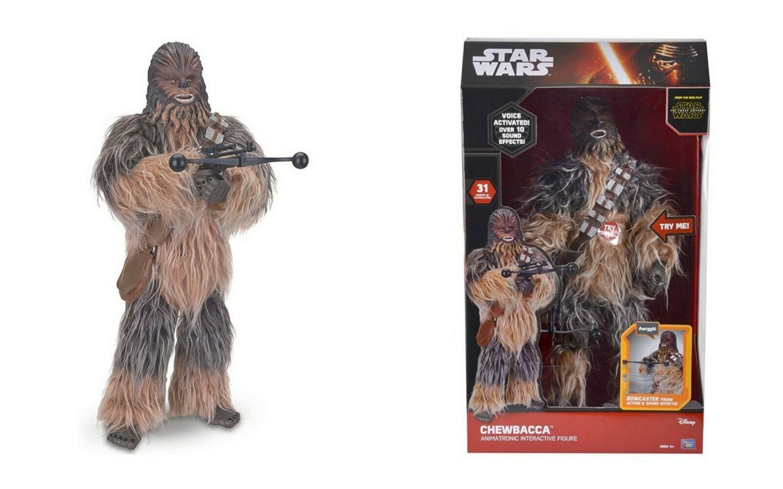 NEW SEALED 2017 Star Wars Chewbacca 17" Animatronic Figure Doll Toys R Us Excl