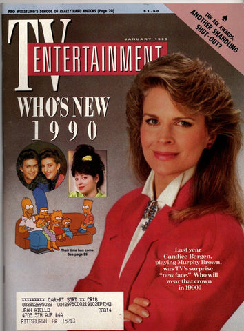 VINTAGE Jan 1990 TV Entertainment Magazine Simpsons Candice Bergen