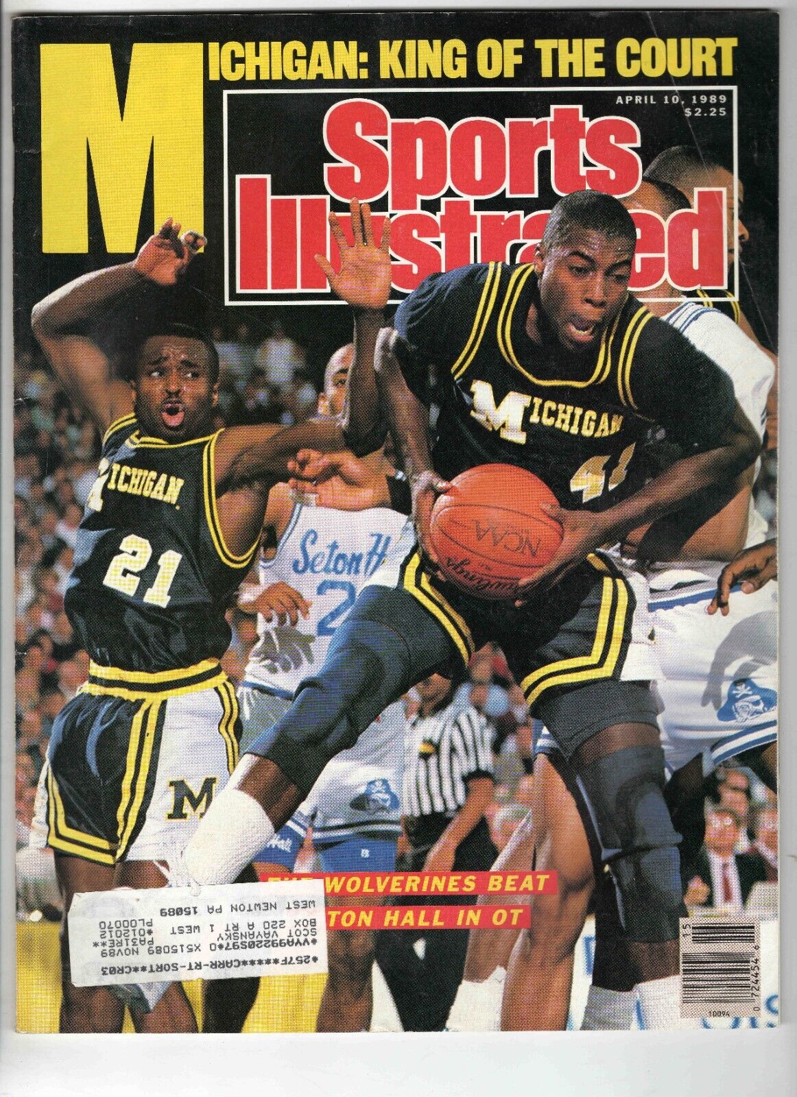 Apr 19 1989 Sports Illustrated Magazine Glen Rice Michigan