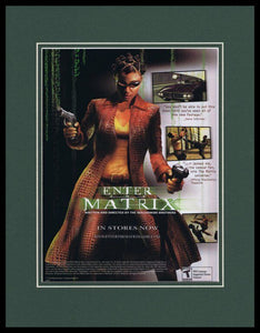 Enter the Matrix 2003 XBox Framed 11x14 ORIGINAL Advertisement