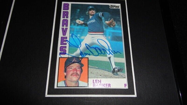 Len Barker Perfect Game Indians Signed Framed 11x17 Photo Display B