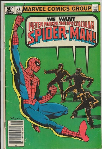 Spectacular Spider-Man #59 ORIGINAL Vintage 1981 Marvel Comics 