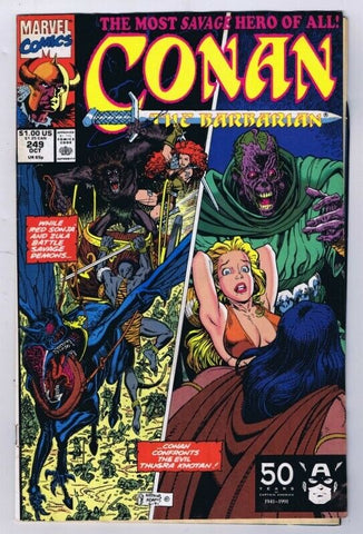 Conan the Barbarian #249 ORIGINAL Vintage 1991 Marvel Comics GGA