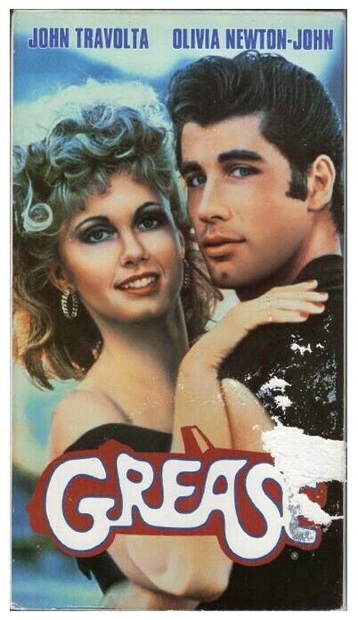 Grease VINTAGE VHS Cassette John Travolta Olivia Newton John