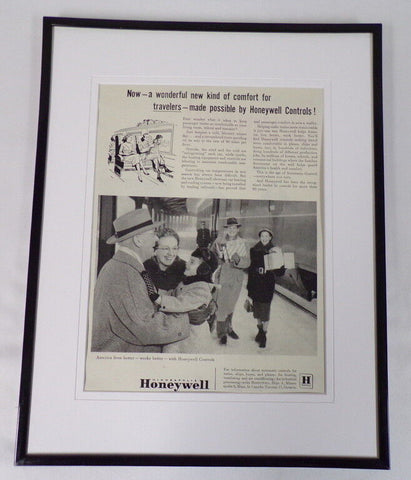 1951 Honeywell Controls Minneapolis Framed 11x14 ORIGINAL Vintage Advertisement