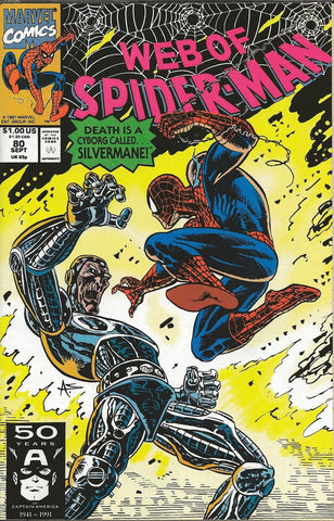 Web of Spider-Man #80 ORIGINAL Vintage 1991 Marvel Comics 