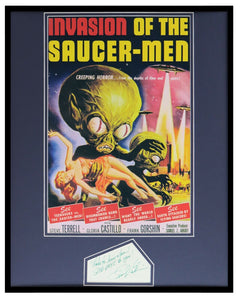 Frank Gorshin Signed Framed 16x20 Invasion of the Saucer Men Poster Display