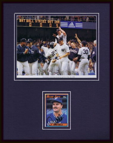 David Wells Signed Framed 11x14 Photo Display 1998 Perfect Game Yankees