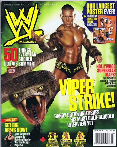 ORIGINAL Vintage July 2010 WWE Magazine Randy Orton Kelly Kelly