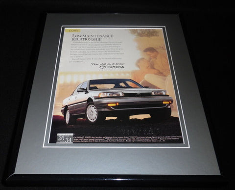 1991 Toyota Camry Framed 11x14 ORIGINAL Vintage Advertisement