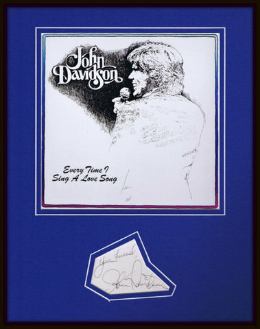 John Davidson Signed Framed 11x14 Photo Display Every Time I Sing A Love Song