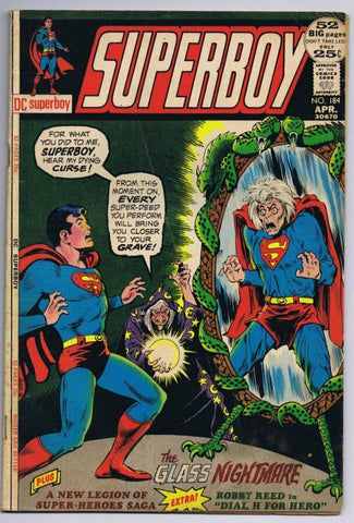 Superboy #184 ORIGINAL Vintage 1972 DC Comics Origin Dial H For Hero