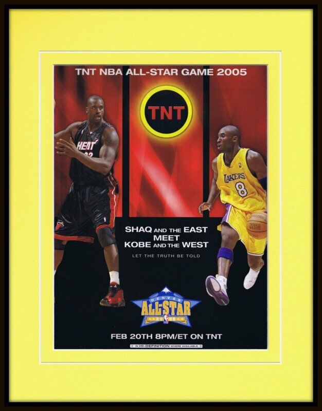 2005 NBA All Star Game Shaq vs Kobe Bryant Framed 11x14 ORIGINAL  Advertisement