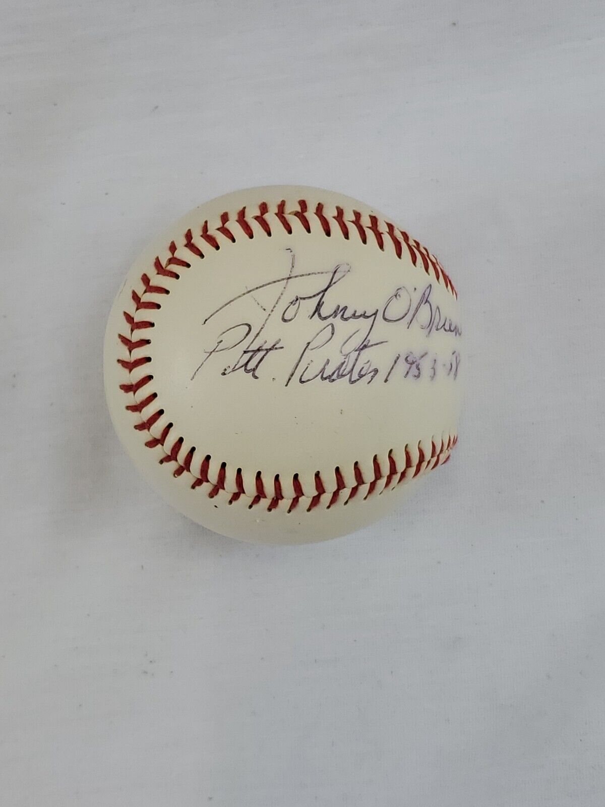 Johnny & Ed O'Brien Dual Signed Baseball Pittsburgh Pirates