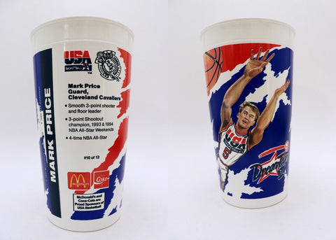 ORIGINAL Vintage 1994 McDonald's Dream Team II Mark Price Plastic Cup