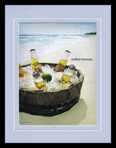 ORIGINAL Vintage 2005 Corona Extra Beer 11x14 Framed Advertisement