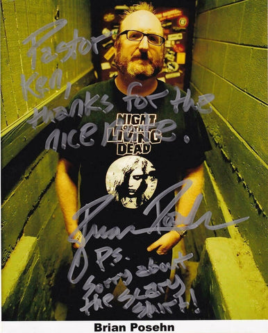 Brian Posehn Signed 8x10 Photo w/ Lengthy Inscription Just Shoot Me