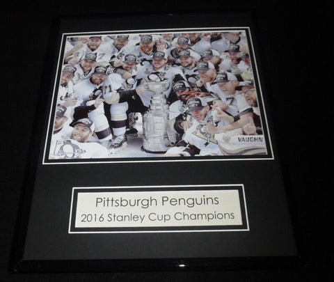 2016 Pittsburgh Penguins Stanley Cup Team Framed 11x14 Photo Display