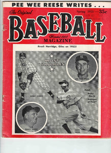 VINTAGE Spring 1953 Official Baseball Magazine Pee Wee Reese