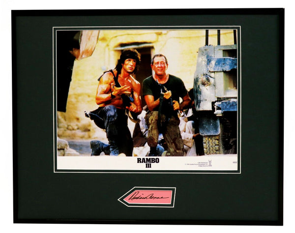 Richard Crenna Signed Framed 16x20 Photo Display Rambo w/ Stallone