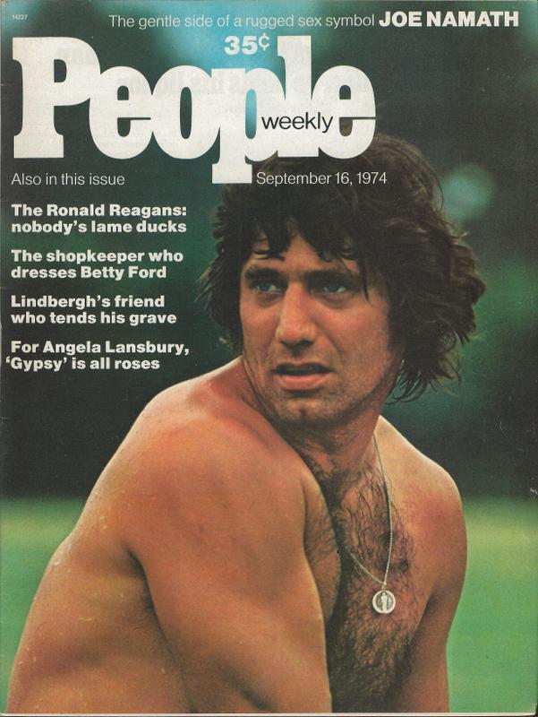 People Weekly Magazine September 16 1974 Joe Namath Shirtless NY Jets Alabama