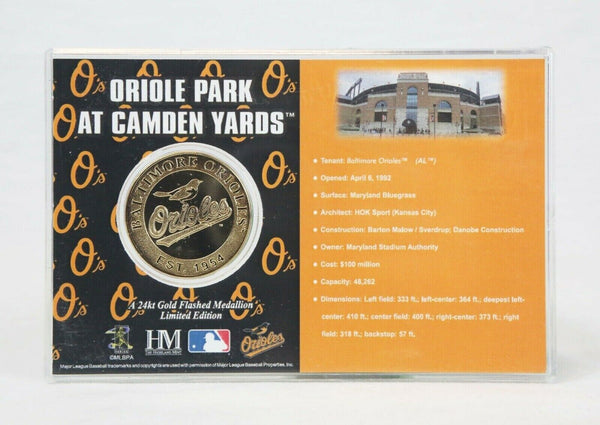 Baltimore Orioles Park Camden Yards Highland Mint MLB 24K Gold Overlay Coin