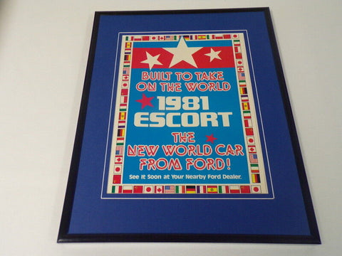 1981 Ford Escort Framed 11x14 ORIGINAL Vintage Advertisement