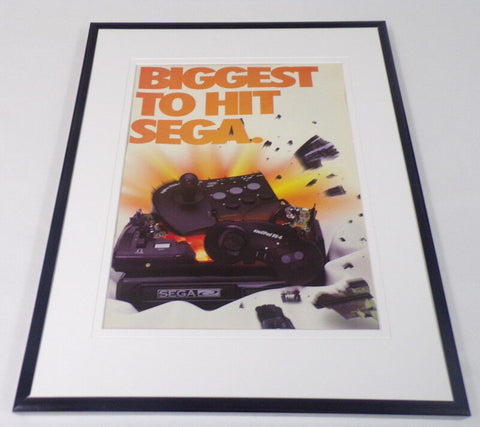 1993 Ascii Pad Sega Asciipad Framed 11x14 ORIGINAL Vintage Advertisement