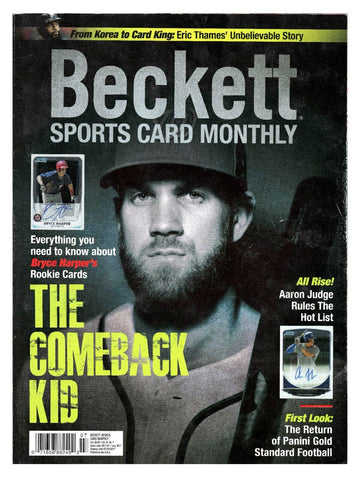 VINTAGE July 2017 Beckett Baseball Magazine Bryce Harper Aaron Judge