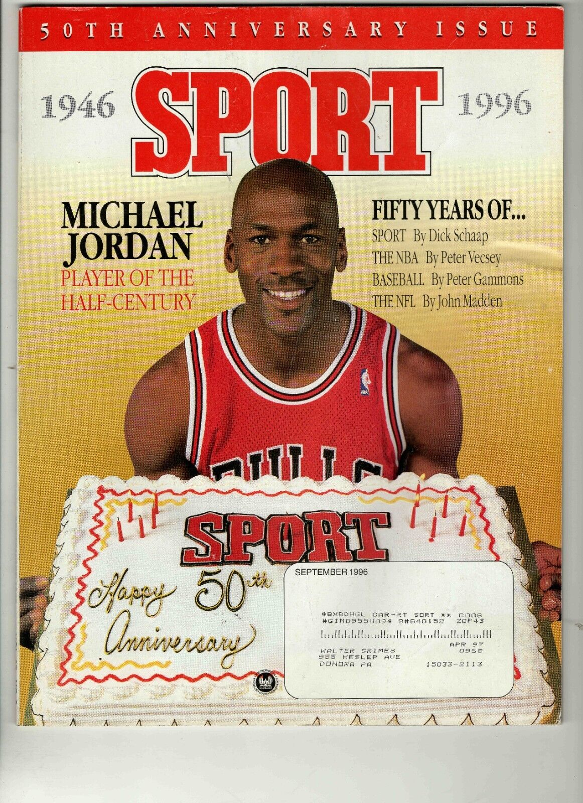 Sep 1996 Sport Magazine 50th Anniversary Issue Michael Jordan