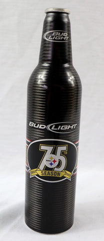 VINTAGE 2007 Pittsburgh Steelers Empty Bud Light 75th Anniversary Beer Bottle