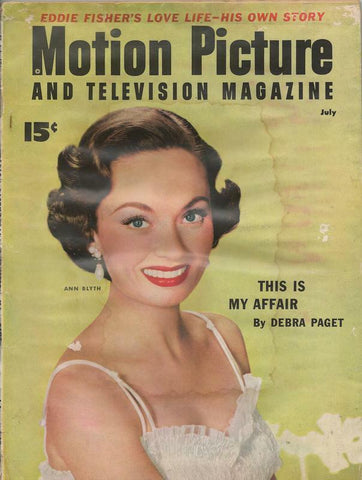 ORIGINAL Vintage July 1954 Motion Picture and TV Magazine Debra Paget