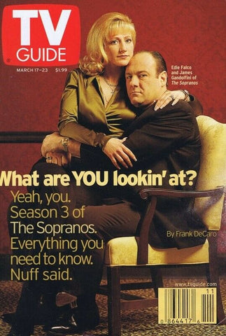 ORIGINAL Vintage Mar 17 2001 TV Guide No Label Sopranos Gandolfini Falco