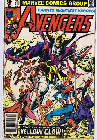 Avengers #204 ORIGINAL Vintage 1981 Marvel Comics Yellow Claw