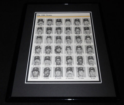 1986 Pittsburgh Pirates Team Framed 11x14 Photo Display 1st Jim Leyland Season