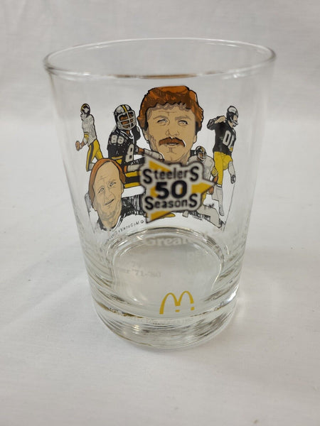 VINTAGE 1982 McDonald's Steelers 50 Years Glass Lynn Swann Mike Webster