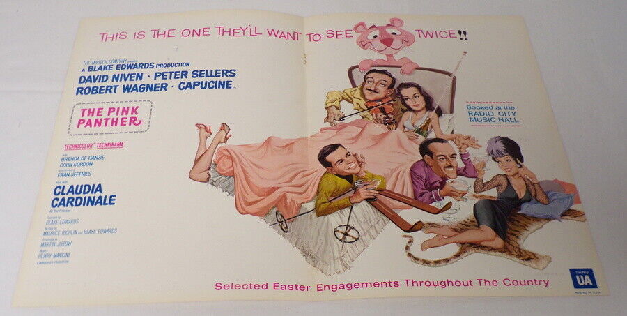 VINTAGE 1964 Pink Panther 12x18 Industry Poster Ad Peter Sellers C Cardinale