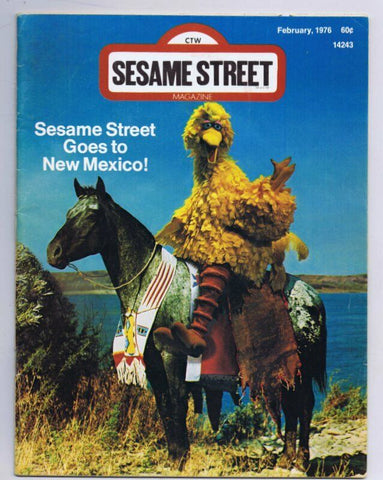 ORIGINAL Vintage February 1976 Sesame Street Magazine Big Bird New Mexico