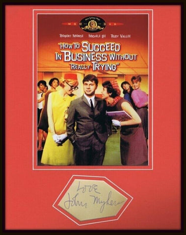 John Myhers Signed Framed 11x14 How to Succeed in Business Poster Display