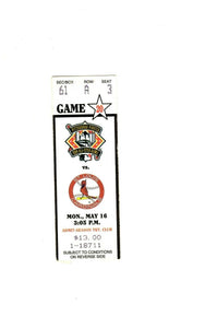 May 16 1994 St Louis Cardinals @ Pittsburgh Pirates Ticket Lance Parrish HR