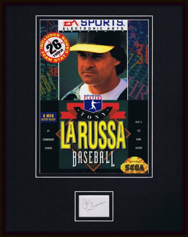 Tony Larussa Baseball Signed Framed 11x14 Photo Display JSA Cardinals A's 